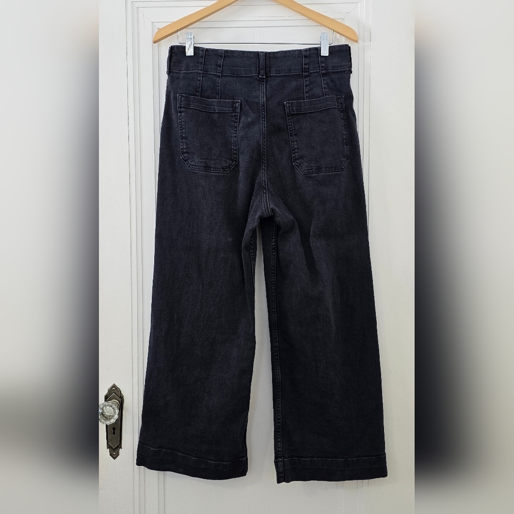 Maeve Antropologie The Colette High Rise Pant In Faded Black Denim Size 31, Euc - Picture 3 of 3
